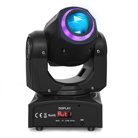 Radientia 120W LED Moving Head Stage Light – RGB Color Mixing with DMX Control
