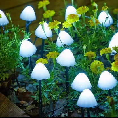 Radientia Solar Mushroom Garden Lights – Waterproof LED Outdoor Décor 10 LEDs