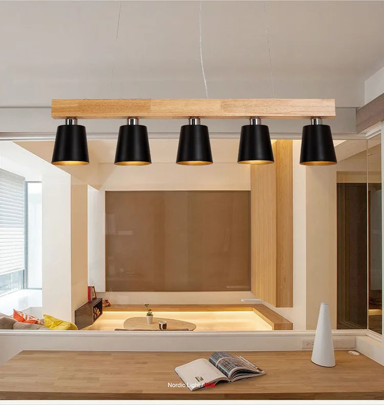 Radientia Nordic Solid Wood Pendant Light – Japanese Minimalist Design