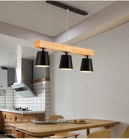 Radientia Nordic Solid Wood Pendant Light – Japanese Minimalist Design