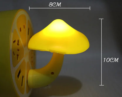 Radientia Mushroom LED Night Light – Warm White with Auto Light Sensor