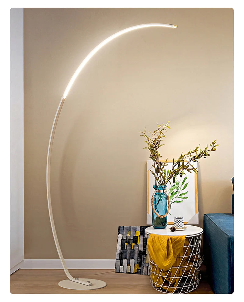Radientia Nordic LED Art Floor Lamp – Dimmable with Remote & RGB Options