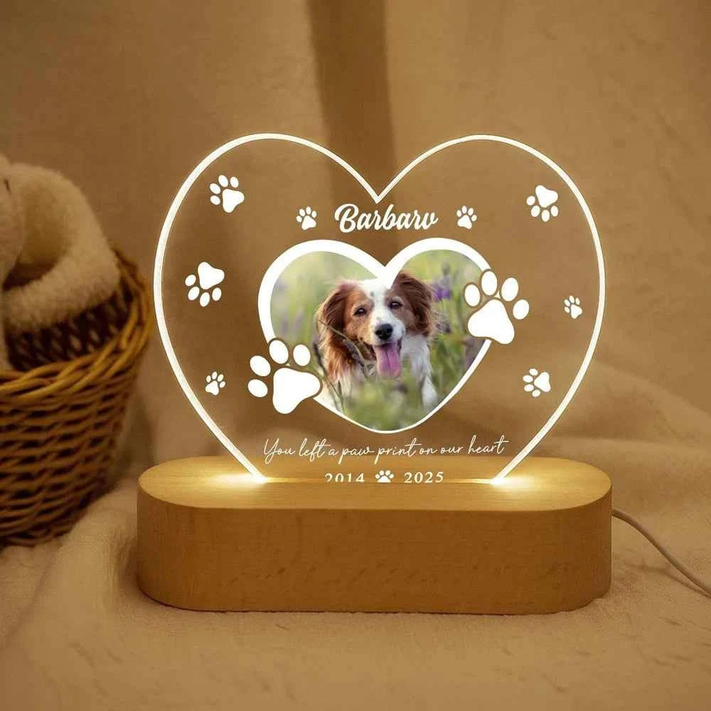 Pet Memorial Plaque Dog Loss Sympathy Keepsake Custom Acrylic Pet Portrait Personalized Tribute Sign Special Pet Remembrance