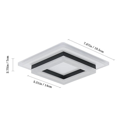 Radientia Modern Square LED Ceiling Light – 24W, Cool White 6500K