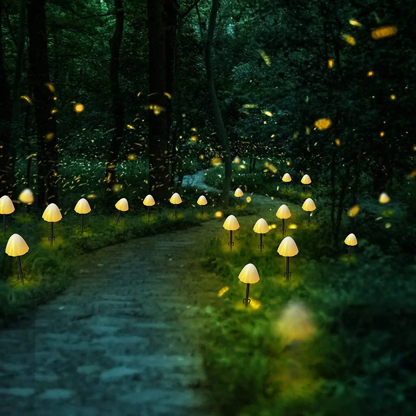 Radientia Solar Mushroom Garden Lights – Waterproof LED Outdoor Décor 10 LEDs