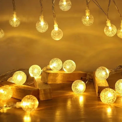 Radientia LED Bubble Ball String Lights – Warm Golden Glow