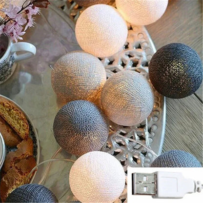 Radientia Cotton Ball Garland Fairy Lights – 6m, 40 LED