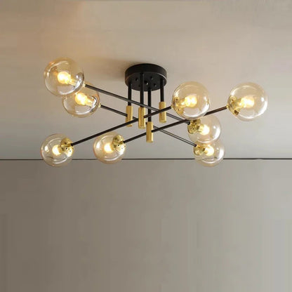 Radientia Modern Black & Gold Bubble Ball Ceiling Lamp