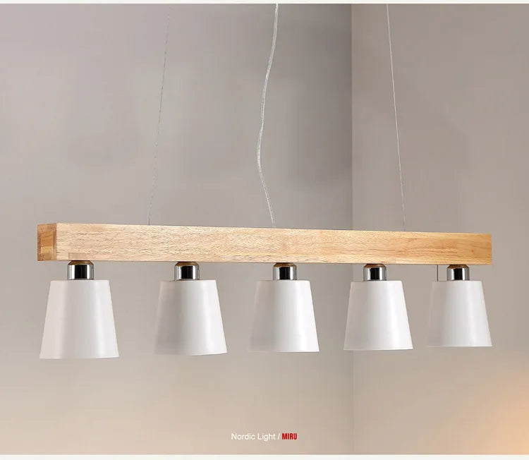 Radientia Nordic Solid Wood Pendant Light – Japanese Minimalist Design