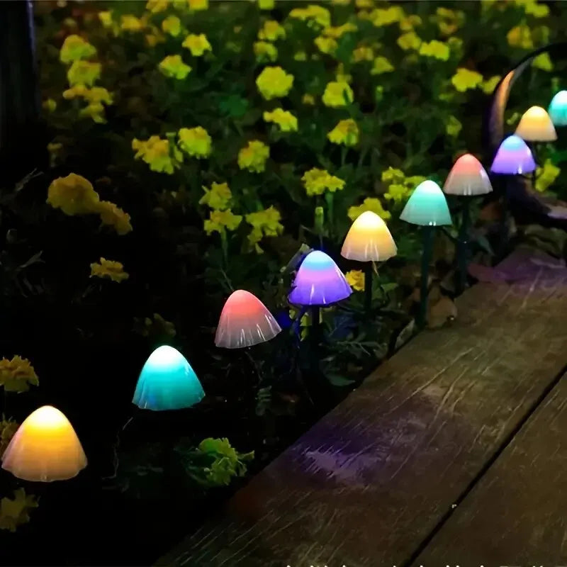 Radientia Solar Mushroom Garden Lights – Waterproof LED Outdoor Décor 10 LEDs