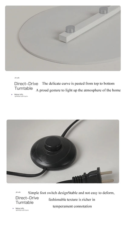 Radientia Nordic LED Art Floor Lamp – Dimmable with Remote & RGB Options