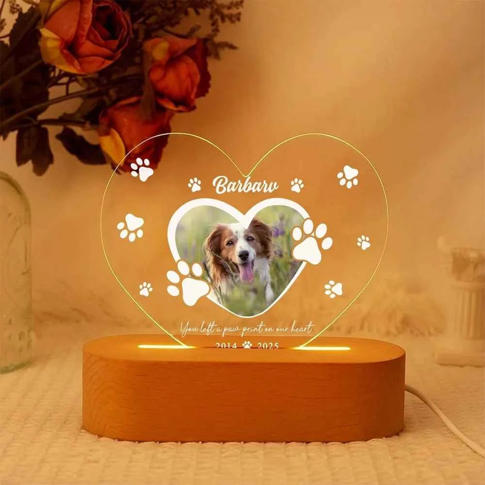 Pet Memorial Plaque Dog Loss Sympathy Keepsake Custom Acrylic Pet Portrait Personalized Tribute Sign Special Pet Remembrance