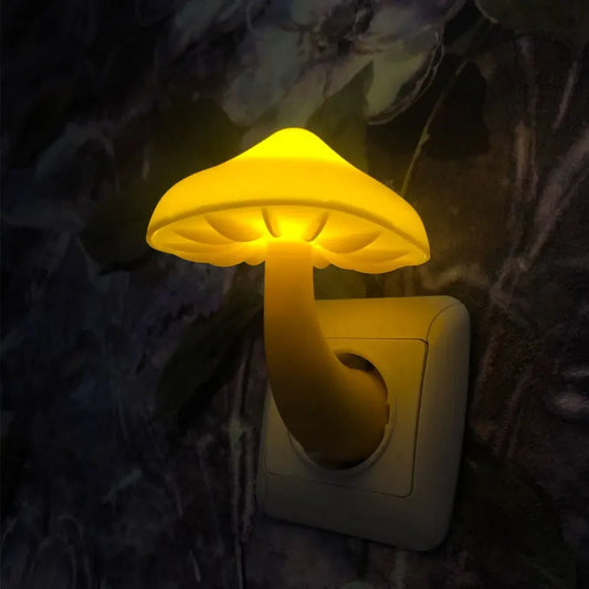 Radientia Mushroom LED Night Light – Warm White with Auto Light Sensor