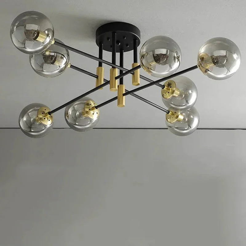 Radientia Modern Black & Gold Bubble Ball Ceiling Lamp
