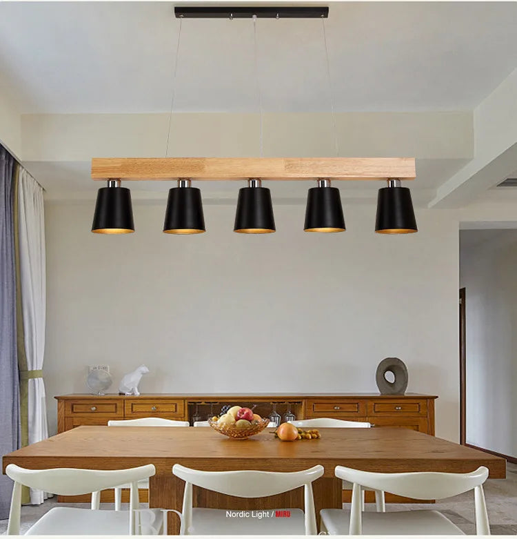 Radientia Nordic Solid Wood Pendant Light – Japanese Minimalist Design