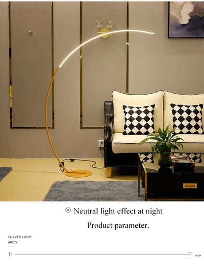 Radientia Nordic LED Art Floor Lamp – Dimmable with Remote & RGB Options